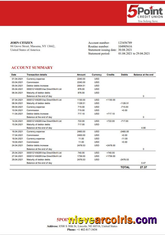 USA Texas 5Point Bank J.C.